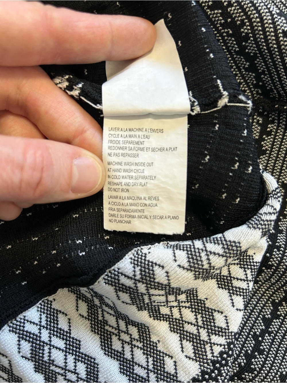 Tristan Black and White Striped Knit Midi Dress - Picture 6 of 6